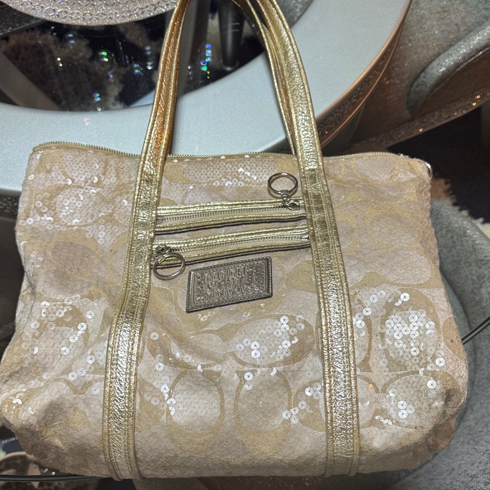 Elegant COACH Sequin Women's Bag